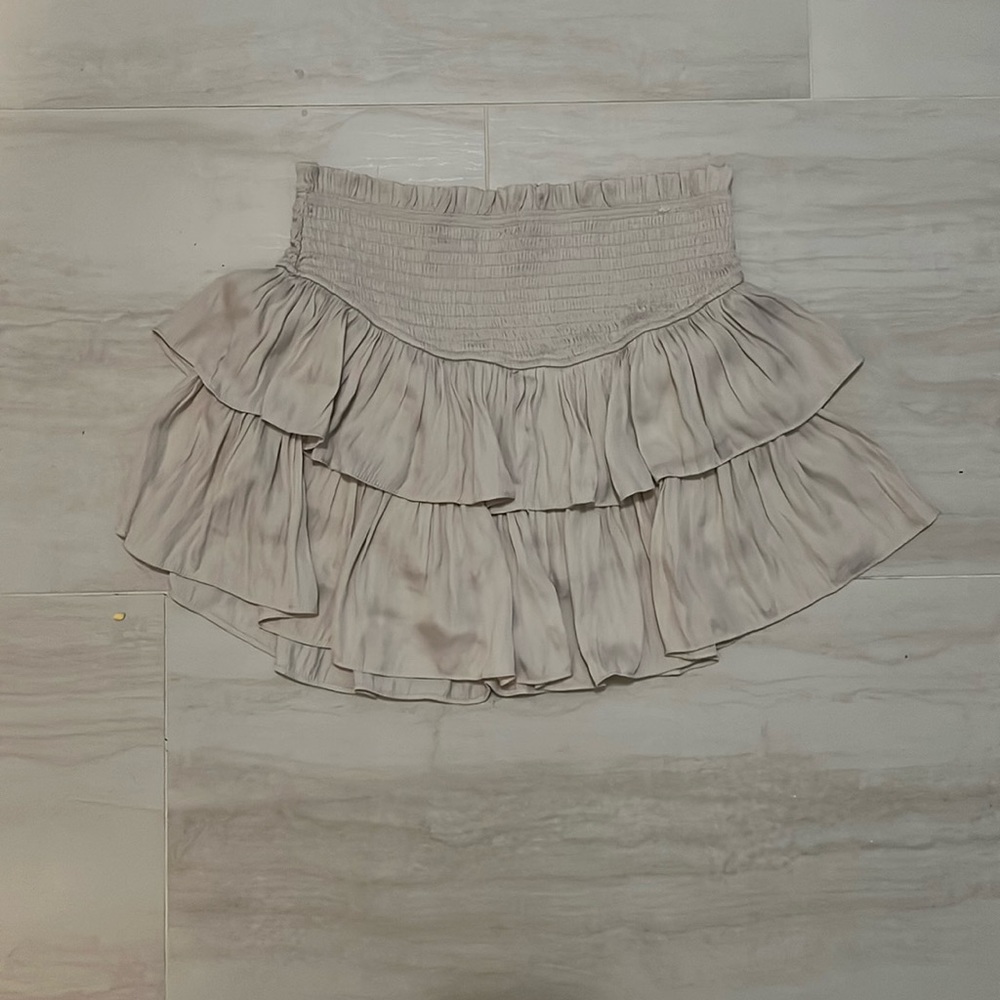 Beige rush skirt
